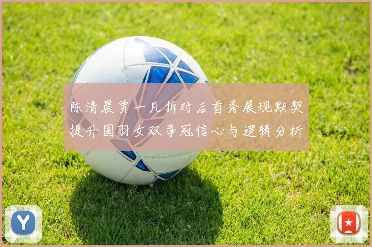 陈清晨贾一凡拆对后首秀展现默契提升国羽女双争冠信心与逻辑分析